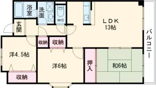 セゾン南茨木の間取り画像