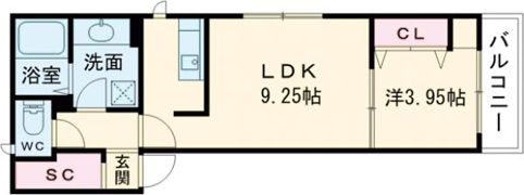 ラシックランテ前原東の間取り画像