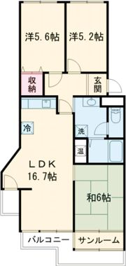 エバーグリーンポートアイランド2号棟の間取り画像