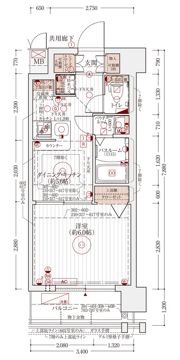 エステムコート京都西大路の間取り画像