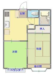 桧山タウンE棟の間取り画像