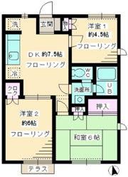 ヒューゲル三輪の間取り画像