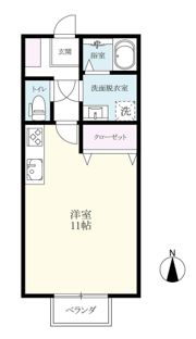 夢咲アパートの間取り画像