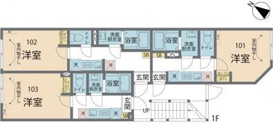 カインドネス小田急相模原Ⅳの間取り画像