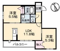 A TES SOUHAITS（アテスウェイ）の間取り画像