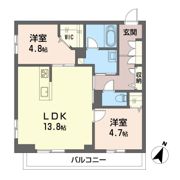 ヴイスタ ルミノーザ イーストの間取り画像