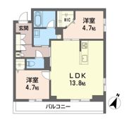 ヴイスタ ルミノーザ イーストの間取り画像