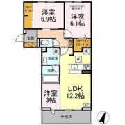 リシェスみのり台 A・B・C B棟の間取り画像