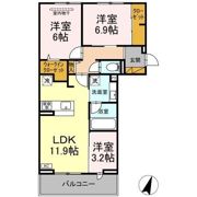 リシェスみのり台 A・B・C B棟の間取り画像