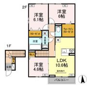 ガーネット Ⅰの間取り画像