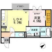 cle du bonheur(ｸﾚﾄﾞﾎﾞﾇｰﾙ) 1番館の間取り画像