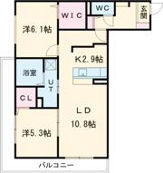 CLARIS SUMIYOSHI Bの間取り画像