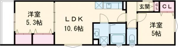 ピレーネ北条Ⅳの間取り画像