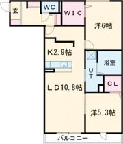 CLARIS SUMIYOSHI Bの間取り画像