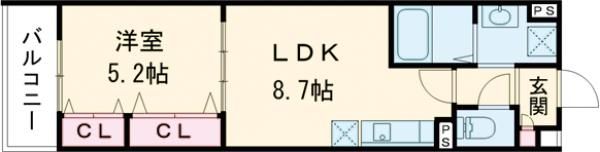 ピレーネ北条Ⅳの間取り画像