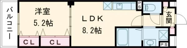 ピレーネ北条Ⅳの間取り画像