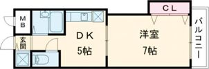 ハイツヴァレイ中百舌鳥の間取り画像