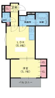 クリエオーレ友井の間取り画像