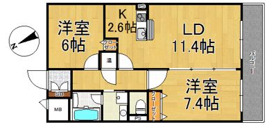 レガーロ旭町の間取り画像
