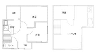 デザイナーズリノベ戸建ての間取り画像