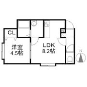 アドバンス北23条の間取り画像