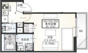 GRADUS指扇の間取り画像