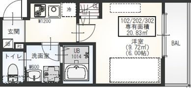 GRADUS二和向台Ⅱの間取り画像