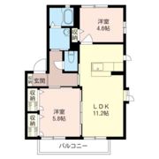 アミスタBの間取り画像