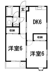 向原台コーポ第2の間取り画像