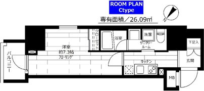 グランドコンシェルジュ蒲田の間取り画像