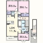 糸久レジデンス龍野 参番館の間取り画像