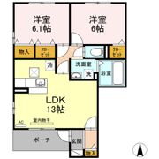 エターナルタウン Bの間取り画像