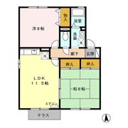 サンガーデン南四日市 Cの間取り画像