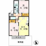 プルーニア天美 B棟の間取り画像