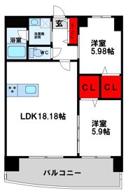 プレジデンス ざ 三萩野の間取り画像