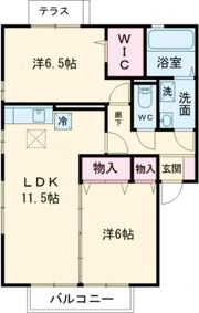 グリーンヒルK－Ⅱ C棟の間取り画像