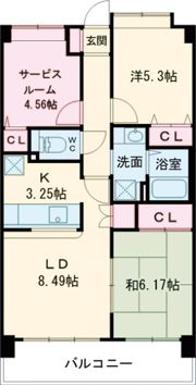 ラフィネ立川の間取り画像