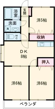 カワバタハイツの間取り画像