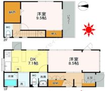 国分寺市西町2丁目戸建の間取り画像