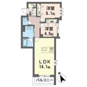 ザ グレイス 自治医大の間取り画像