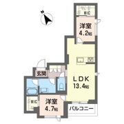 ザ プライム 今泉の間取り画像