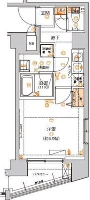 ハーモニーレジデンス東京イーストコア#002の間取り画像