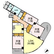 モニュメントスクウェア 弐番館の間取り画像