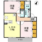 カーサ梨野 Bの間取り画像