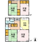 三門荘舩橋 Ⅰ棟 Ⅰ棟-6の間取り画像