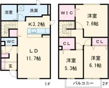 CLARIS SUMIYOSHI Aの間取り画像