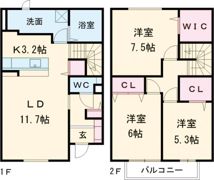 CLARIS SUMIYOSHI Aの間取り画像