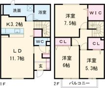 CLARIS SUMIYOSHI Aの間取り画像