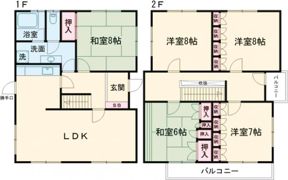 鵜沼山崎町8丁目 貸家の間取り画像