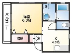ヴィレッジ曙の間取り画像